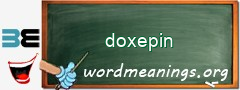 WordMeaning blackboard for doxepin